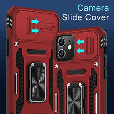 DEERLAMN for Samsung Galaxy S23 Ultra Case with Slide Camera Cover,Built-in  Rotated Ring Kickstand [Full Camera Protection] [Military Grade] Heavy