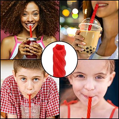 22pcs Silicone Straw Tips Reusable Straws Covers, Food Grade Metal Straws Covers Fit for Stainless Steel Straws of 1/4 inch Wide(6MM Out Diameter)