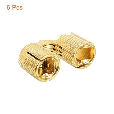 10Pcs Brass Barrel Cabinet Hinge Small Box Hidden Concealed Invisible Hinges  New