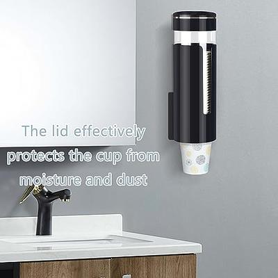 Bathroom Cup Dispenser, Plastic Disposable Paper Cup Holder