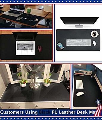 Computer Desk Mat, PU Leather Gaming Mouse Pad, Non-Slip Keyboard Mouse  Mat, Waterproof Desk Writing Pad Protector for Office and Home (31.5 x  15.7)