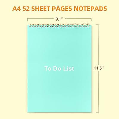 NPET To Do List Notepad - Daily Planner Notebook 52 Sheets Tear off, A4  Size of Undated Planner Checklist Productivity, Spiral Notepads with  Stickers for Work, Study (11.6×9, Blue) - Yahoo Shopping