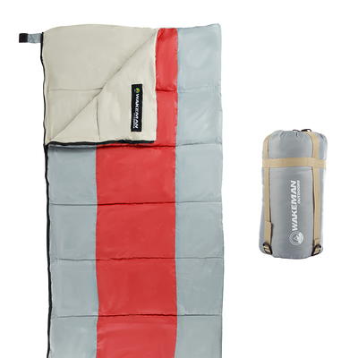 Wakeman Outdoors Sleeping Bag with Compression Straps & Carrying Bag, Red -  Yahoo Shopping