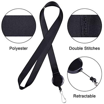 YOUOWO Lanyard 2 Pack Neck Lanyard Black Lanyards for Keys Id Badges Holder  Offi