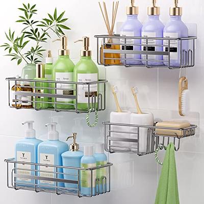 Sakugi Shower Caddy - Large Adhesive Shower Organizer, Rustproof Shower  Shelves for inside Shower, Premium 304 Stainless Steel Shower Rack for