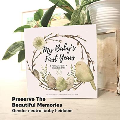 KeaBabies First 5 Years Baby Memory Book Journal, 90 Pages Hardcover Keepsake Milestone Baby Book (Wonderland)