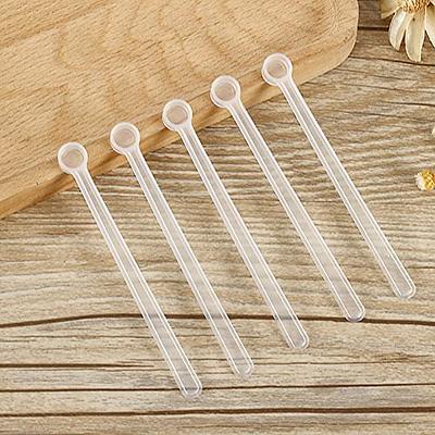 GSHLLO 100 Pcs 0.25ml Plastic Mini Measuring Spoons Micro Teaspoon