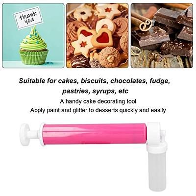 Manual Plastic Eye-catching Cupcake Cookies Cake Coloring Airbrush Cake  Glitter Spray Pump Baking Tool
