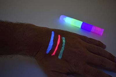 Directglow Invisible UV Blacklight Ink Marker Pen Blue Red Yellow Secret  Messages Security Escape Room Glow Party 