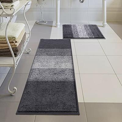  smiry Microfiber Bathroom Rugs, Shaggy Soft and Absorbent Bath  Rug, Non-Slip, Thick Plush Bathroom Mat, Machine Washable Dry Bath Mats for  Bathroom, 24 x 47, Black : Home & Kitchen