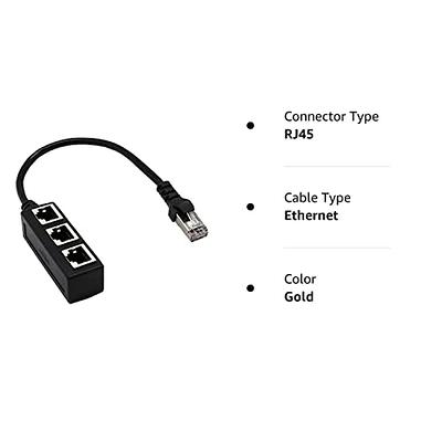  RJ45 Network Ethernet Splitter 1 2 Cable Adapter Male