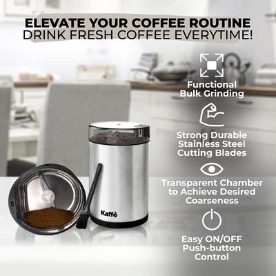 Electric Coffee Grinder and Spice Grinder with 2 Stainless Steel