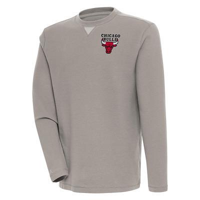 Miami Marlins Antigua Women's Flier Bunker Tri-Blend Pullover Sweatshirt -  Oatmeal/White