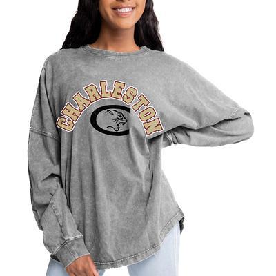 Women's Pressbox Black Alabama Crimson Tide Comfy Cord Vintage Wash Basic  Arch Pullover Sweatshirt