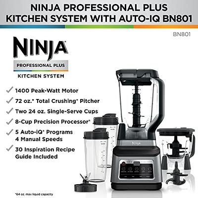 NINJA Professional Plus 72 oz. 5-Speed Black Blender with 8-Cup Food  Processor BN801 - The Home Depot