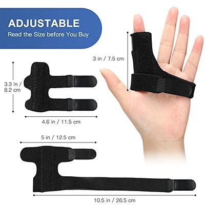 Adjustable Finger Protector Trigger Finger Splint Brace with Aluminium Bar  Hook & Loop Straps Treatment for Sprains, Pain Relief, Mallet Injury