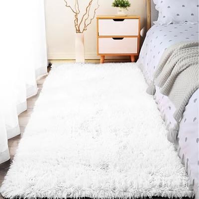 Floralux Small Shag Area Rug,2x3 Feet Non Slip Fluffy Fuzzy Soft Throw Rugs  for Bedroom,White Shaggy Bedside Mini Indoor Floor Room Carpets for Kids  Room Dorm Home Decor - Yahoo Shopping