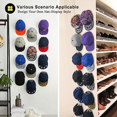 ETOWIFA Adhesive Hat Organizer Rack for Baseball Caps [16 Pack