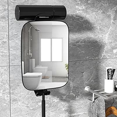 Shower Mirror with Razor Holder: 3X Magnification & 360° Swivel