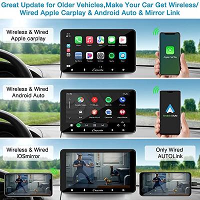 Carpuride W708 Wireless Apple Carplay & Android Auto, 7 Inch Portable Car  Play IPS Touch Screen Sync GPS Navigation Car Stereo Receiver, Bluetooth,  Mirror/Siri/Google/FM/AUX - Yahoo Shopping