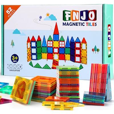 PicassoTiles Kids Toy Building Block Set Glow in The Dark Children  Construction Kit Magnet Tiles Magnetic STEM Interlocking Playboard  Educational