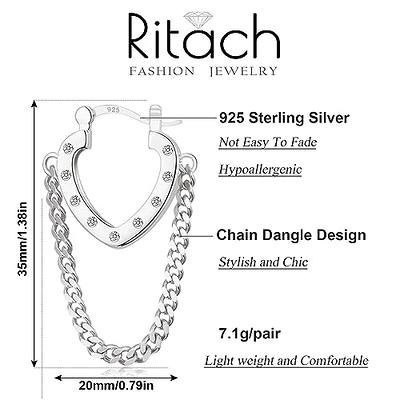  RITACH Pearl Earrings for Women 925 Sterling Silver