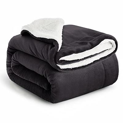Bedsure Fleece Blankets Twin Size Grey - 300GSM Lightweight Plush