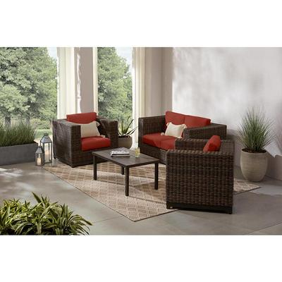 Hampton Bay Orleans 5-Piece Eucalyptus Outdoor Dining Set with CushionGuard  Almond Cushions FRN-801960-D - The Home Depot