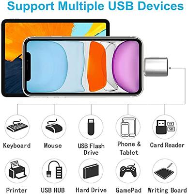 Lightning To Usb Camera Adapter,Usb 3.0 Otg Data Sync Cable Adapter  Compatible With Iphone/Ipad, Usb Female Supports Connect Card Reader,U  Disk,Keyboard,Usb Flash Drive-Plug&Play[Apple Mfi Certified] 