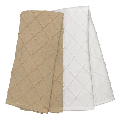 My Texas House Waffle Cotton Kitchen Towels - Beige - 16 x 28 in