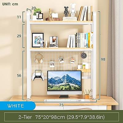 MiaJJooLi Wood Desktop Bookshelf 2-Tier for Computer Desk,Computer Desktop  Bookcase Organizer,Countertop Hutch Bookshelf,Storage Hutch Display Shelf  Rack for Home Office Dorm - Yahoo Shopping