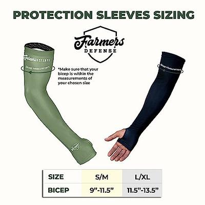 FARMER'S DEFENSE Sleeves, UV Cooling Sleeves for Sun Protection, Premium  Anti-Scratch Arm Guard Sleeve for Skin - For Gardening Harvesting Sports  Outdoors, Unisex