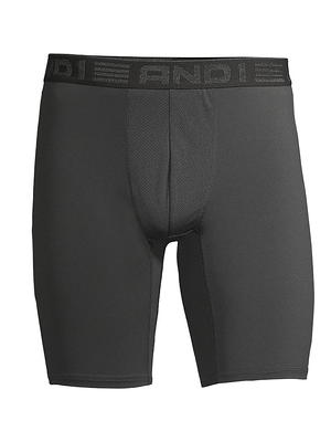 AND1 Men's Underwear Pro Platinum Long Leg Boxer Briefs, 9