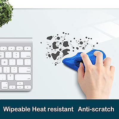 Desk Protector Blotter Pad on Top of Desks PU Leather Office Desk Writing Mat Computer Laptop Gaming Under Keyboard Mouse Pad Desk Decor Accessories