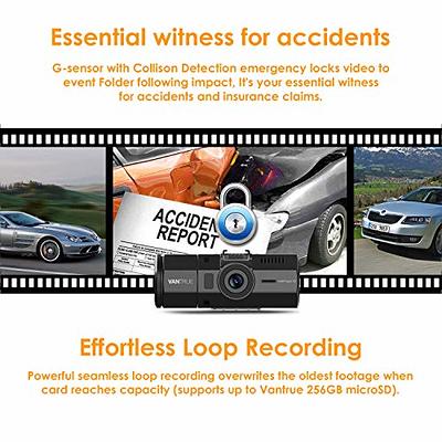 Vantrue E3 2.5K 3 Channel Front and Rear Inside Dash Cam, 3 Way WiFi GPS Dash Camera for Car, 1944P+1080P+1080P, Voice Control, IR Night Vision, 24hrs