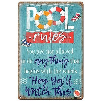  Pool Signs and Decor Outdoor Bad Decisions Make Good Stories  Tin Sign Things Under 10 Dollars Gifts for Under 10 Dollars ( Size :  30X40CM ) : Patio, Lawn & Garden