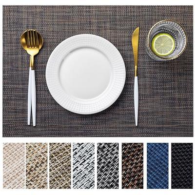 LIFEWEAR Placemat Set of 6,Woven Placemats,Outdoor/Indoor Placemats,Vinyl/Plastic  Placemats, Washable Placemats,Table Placemats Set of 6（Blue） - Yahoo  Shopping