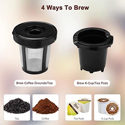 KitchenBro Single Serve Coffee Maker K Cup with 14 Oz Removable Reservoir,  Fast Brew K Cup Coffee Machine, Single Cup Coffee Maker with Self-Cleaning