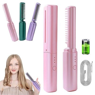  Cordless Hair Straightener Brush, TYMO Porta Straightening  Brush for Women, Touch ups on-The-go Styling Hot Comb with Negative Ion,  Lightweight & Mini Travel, USB Rechargeable : Beauty & Personal Care