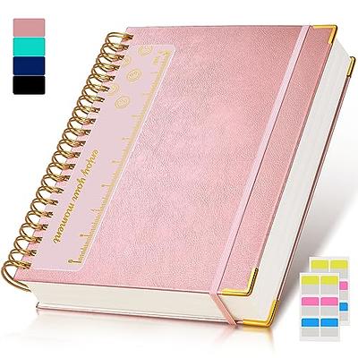 Spiral Notebook Journal 8.5” x 11”, 300 Pages Hardcover Leather Lined  Journals for Women Men, A4 Large College Ruled Notebooks with 100 GSM Thick  Paper, Spiral Journal for Writing Work School, Pink - Yahoo Shopping