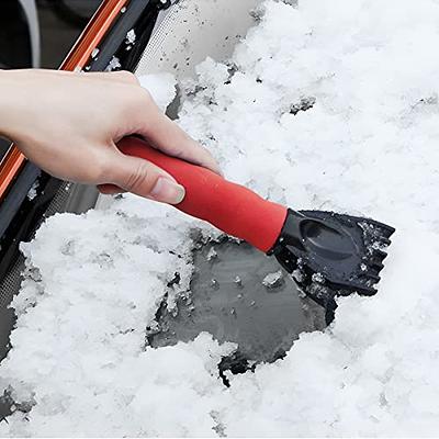 SEAAES ice scraper with Snow Brush for car windshield, Extendable Snow  Brush