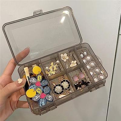 Plastic Organizer Box with Dividers, Small Craft Organizers and