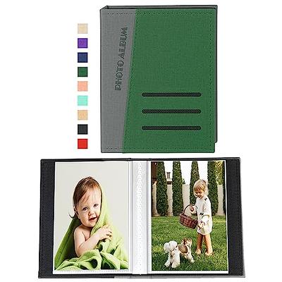  Ywlake Photo Album 4x6 100 Pockets 2 Packs, Small Mini Capacity  Linen Photo Album Bulk Sets, Each Pack Holds 100 Top Loader Vertical Only  Picture for Kids Boy Girls Black 