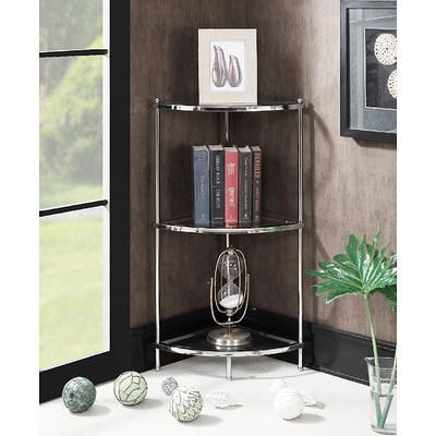 48 4 Tier Corner Shelf Black - Breighton Home