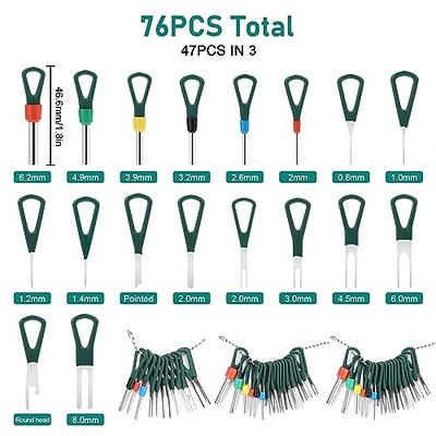 76 PCS Terminal Removal Tool Kit, Terminal Ejector Kit Depinning Automotive  Tool Set Auto Electrical Wiring Crimp Connector Pin Repair Pin Removal  Tools Set for Most Car Connector Terminal Devices - Yahoo Shopping