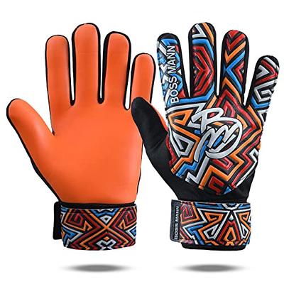 Vizari Sports Saturn Soccer Goalie Goalkeeper Gloves for Kids Youth & Boys, Football Gloves with Grip Boost Padded Palm and Fingersave Flat Cut