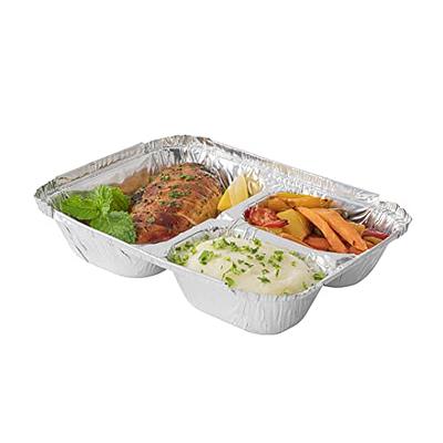 Disposable Aluminum Foil Food Trays Container Pans with Lids for Food