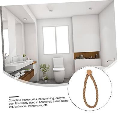 MyGift Bathroom Decorative Towel Hooks Hanging Rope