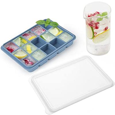 Mini Ice Cube Tray for Freezer: FDDBI Small Ice Trays for Freezer with Bin  - 135×4PCS Easy Release Nugget Ice Tray - Crushed Ice Tray with Container