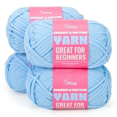  Black Yarn for Crocheting and Knitting Cotton Crochet Knitting  Yarn for Beginners with Easy-to-See Stitches Cotton-Nylon Blend Easy Yarn  for Beginners Crochet Kit(3x50g)